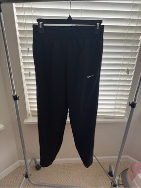 Nike Kids Black Jogger Pants with White Swoosh